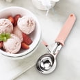 thumbnail image 3 of Ice Cream Scoop Stainless Steel Heavy Duty With Non Slip Handle Easy Release For Cookie Dough Gelato Yogurt 8.46 in, 3 of 4