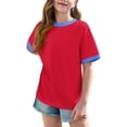 thumbnail image 4 of Rbaofujie T-Shirts Graphiques pour Fille à Manches Courtes Col Ras du Cou T-Shirts Hauts d'Été Décontractés Vêtements Mignons, 4 of 8