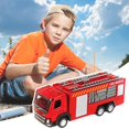 thumbnail image 2 of IROINID Large Children's Alloy 1:50 Ladder Fire Truck Water Jet Sliding Metal Model, 2 of 3