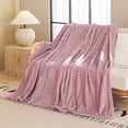 thumbnail image 1 of Imitation Rabbit Fleece Blanket,Double Layer,Thickened Solid Color,Office Nap Blanket,Comfortable,Home Decor,Warmth,Softness,Hypoallergenic,PENDANE,Purple, 1 of 6