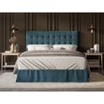 thumbnail image 1 of HMD Larry King Tufted Upholstered Panel Bed, Denim Blue, 1 of 5