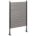 thumbnail image 1 of Outsunny Picket Metal Garden Fence 5 ft Outdoor Fencing with Feet, Brown, 1 of 9