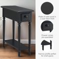 thumbnail image 3 of Bowery Hill End Table with Shelf in Swan Black, 3 of 5