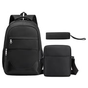 Wzzjkit Shoulder Bag, Backpack High School Backpack Three Sets of Leisure Large Capacity Outdoor Travel Backpack, Backpack