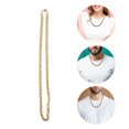 thumbnail image 3 of 1 Pc Fashion Chain Hip Hop Accessories Double Buckle Chain for Men (Golden), 3 of 8