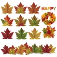 thumbnail image 2 of Iamnij 50Pcs Fall Artificial Maple Leaves Thanksgiving Autumn Leaf For Weddings Autumn Parties Art Scrapbooking Decorations, 2 of 8