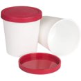 thumbnail image 1 of 2 Pcs Contenants pour Crème Glacée, Contenants de Congélation Sans BPA Réutilisables avec Couvercles pour Yaourt Glacé Rouge 250ml, 1 of 5