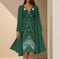 thumbnail image 1 of Ovzne Robes d'Été pour Femmes 2025 Robe Mode Blouse Unie à Manches Longues pour Femme Manteau Imprimé Sans Manches Robe Mini à Col en V Robe d'Été à Manches Longues Imprimée Liquidation, 1 of 4