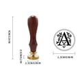thumbnail image 3 of WHEANG Home Decor Fire Lacquer Seal Retro English Letter Copper Headquets Seal Wax Hand Account Seal and Copper Chapter Bronze Head One Size Multi-Color, 3 of 4