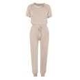 thumbnail image 4 of Chbgutlmr Ensembles d'Entraînement pour Femmes 2 Pcs T-Shirts à Col Rond à Manches Courtes Pantalons Joggers Confortables Tenues Athlétiques d'Été, 4 of 5
