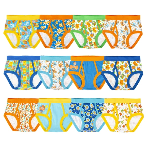 Blippi Boys' Exclusive 12-Days Advent Box of Surprise Underwear Pack Makes Potty Training Fun with Stickers 2/3T 4T and 5T 12-Pack