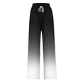 thumbnail image 5 of Pants for Women, Womens Fashionable Striped Printed Drawstring Wide Leg Pants, 5 of 5