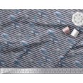 thumbnail image 2 of Soimoi Satin Silk Fabric Stripes & Whale Fish Ocean Print Sewing Fabric Yard 42 Inch Wide, 2 of 5