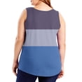 thumbnail image 4 of Swstbby Soldes d'Été! Hauts d'Été pour Femmes Grande Taille, Mode Décontractée Imprimée Ample Débardeur Col Rond Bleu TTG, 4 of 4