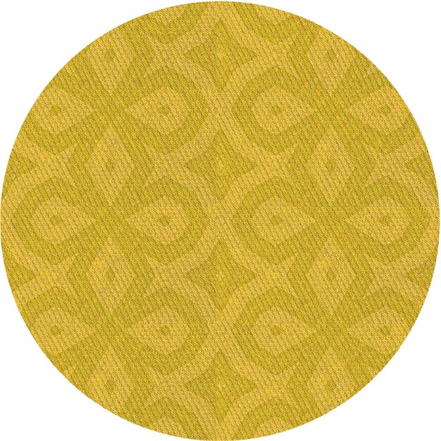 Ahgly Company Tapis Rond Lavable en Machine Intérieur Transitionnel Jaune, 4 Pieds Rond