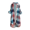 thumbnail image 1 of CEHVOM Femmes Dames Chiffon à Manches Longues Chemise OL Décontractée Ample Hauts Blouse Liquidation, 1 of 3
