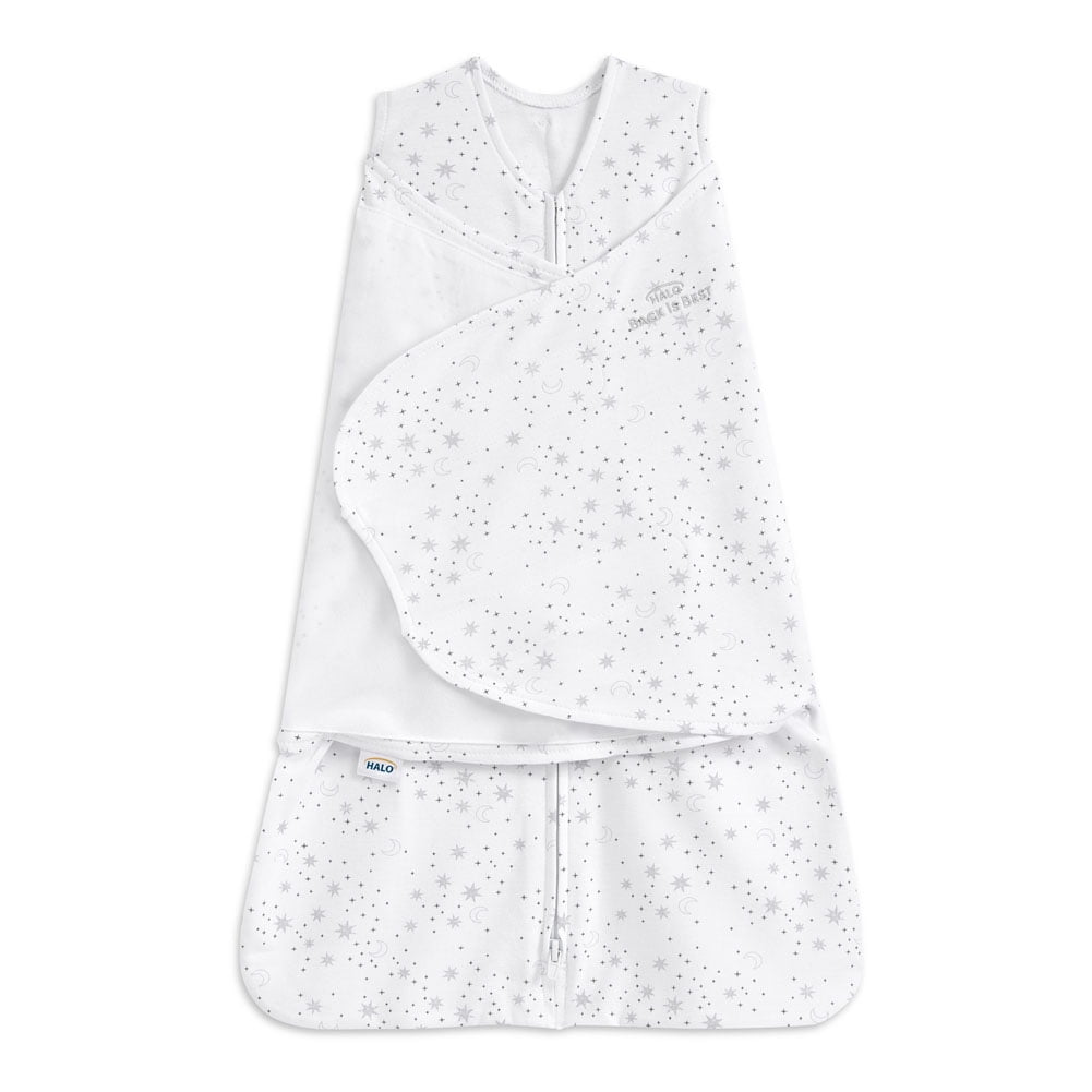 Couverture à Emmailloter HALO® SleepSack® - Coton - Midnight Moons-Grey PT