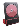 thumbnail image 1 of Lecteur CD Vertical Portable de Bureau - Lecteur de Disque d'Album de Musique Bluetooth pour la Maison avec Sortie 3,5 mm, 1 of 5