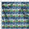 thumbnail image 4 of Soimoi Blue Silk Fabric Car & Pine Tree Nature Print Sewing Fabric Yard 42 Inch Wide, 4 of 5