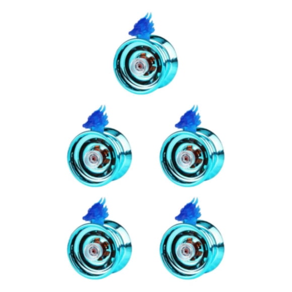 Ruiboury Professional Strings Accessories Basic Trick for Kids and Adults Durable and Versatile Aluminum Metal Blue 5.7 x 5.7 x 4.1cm 5Set