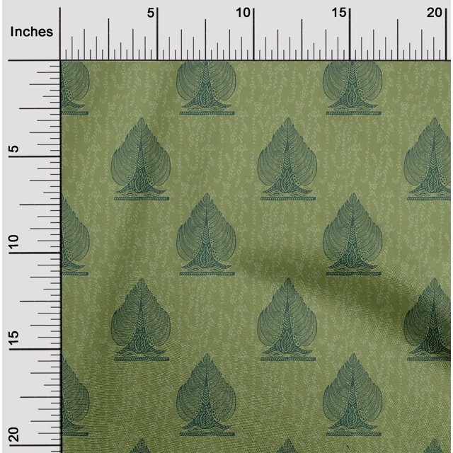 oneOone Viscose Chiffon Fabric Leaves & Tree Block Fabric Prints By Yard 42 Inch Wide