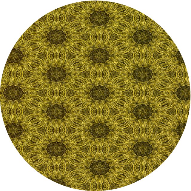 Ahgly Tapis d'Intérieur Lavable en Machine Carré Orange Or, 3 Pieds Carré