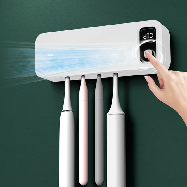 PRETXORVE Dryer 5 Slot Sanitizing Wall Mount/Drying Rechargeable Bathroom No Drilling Required