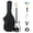Black + White, variant on Costway 45.5" Electric Bass Guitar with Double Pickups, Open-gear Tuning, Gig Bag, Rope Black + White
