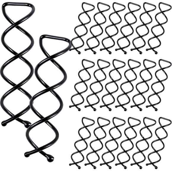 20PCS Spiral Hair Pins, Spin Pins Spiral Bobby Pins for Girls, Women and Kids, Non-Scratch Round Clip & Bun Twist, Stylish Bun Bobby Pins, Premium Spin Pins for Hair, Black