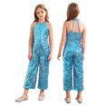 thumbnail image 1 of HULIJA Combinaison à Sequins pour Filles, Tenue de Concours Formelle Sans Manches, Bleu Ciel 12, 1 of 7