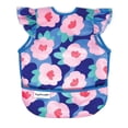 thumbnail image 1 of Tiny Twinkle -  Baby - Mess-Proof Apron Bib Ruffle - Waterproof - Machine Washable - Floral Blue, 1 of 5