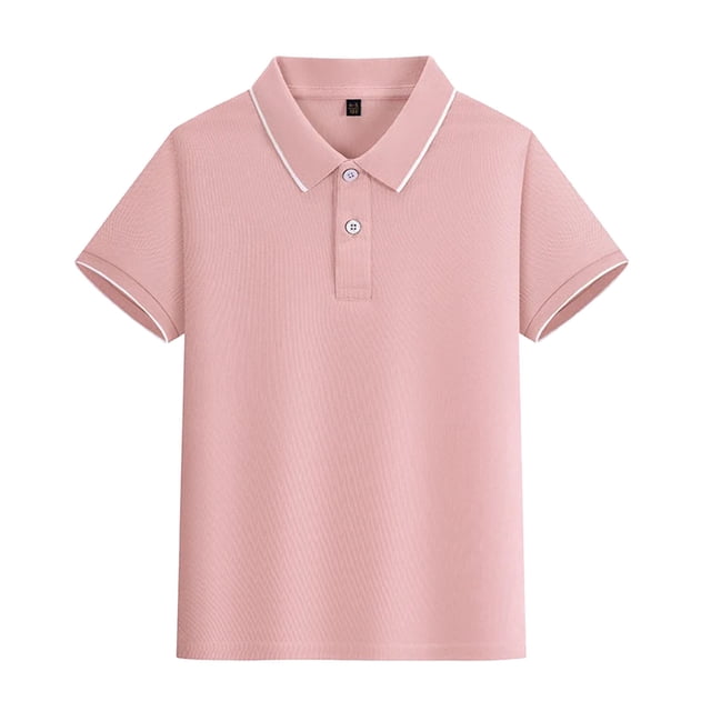 Polo Garçon Polo Uni Chemise de Rugby Polo à Manches Courtes Garçons 7-8 Ans