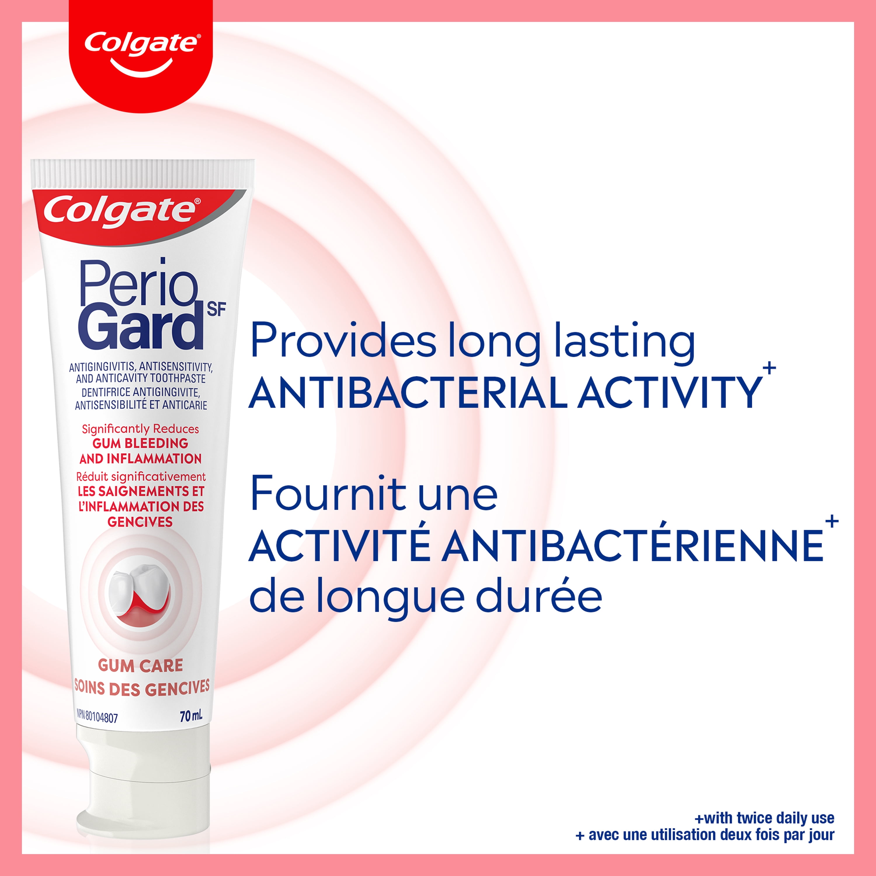 Colgate PerioGard SF Dentifrice pour Gencives, Dentifrice pour Soins des Gencives, 70 ml