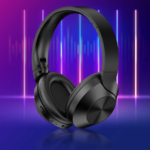 Casque d'Écoute Bluetooth, Réduction du Bruit, Stéréo à Brancher, Sans Fil, Haut-Parleur 40 mm, Autonomie 15 H, Bluetooth 5.3, Pliable, Batterie 600 mAh