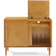 thumbnail image 3 of Crosley Furniture Table Console Multimédia en Bois Everett, Brun Gland, 3 of 8