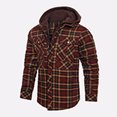 thumbnail image 4 of LOVZFMLL Jackets for Men's Winter Checkered With Button Pockets And Long Sleeved Hooded Casual Jacket, 4 of 5