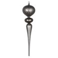 thumbnail image 1 of Vickerman MT195487 25 in. Pewter Matte Glitter Finial Ornament, 1 of 2