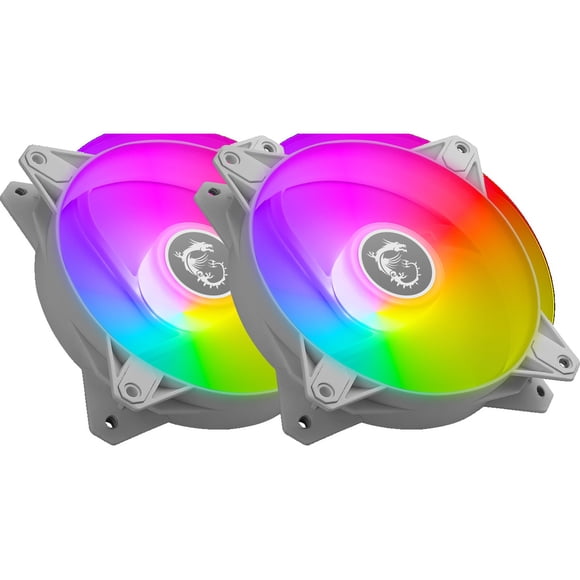 MSI MPG F120 ARGB-2W, 120mm 2 Case Fan, RGB, White