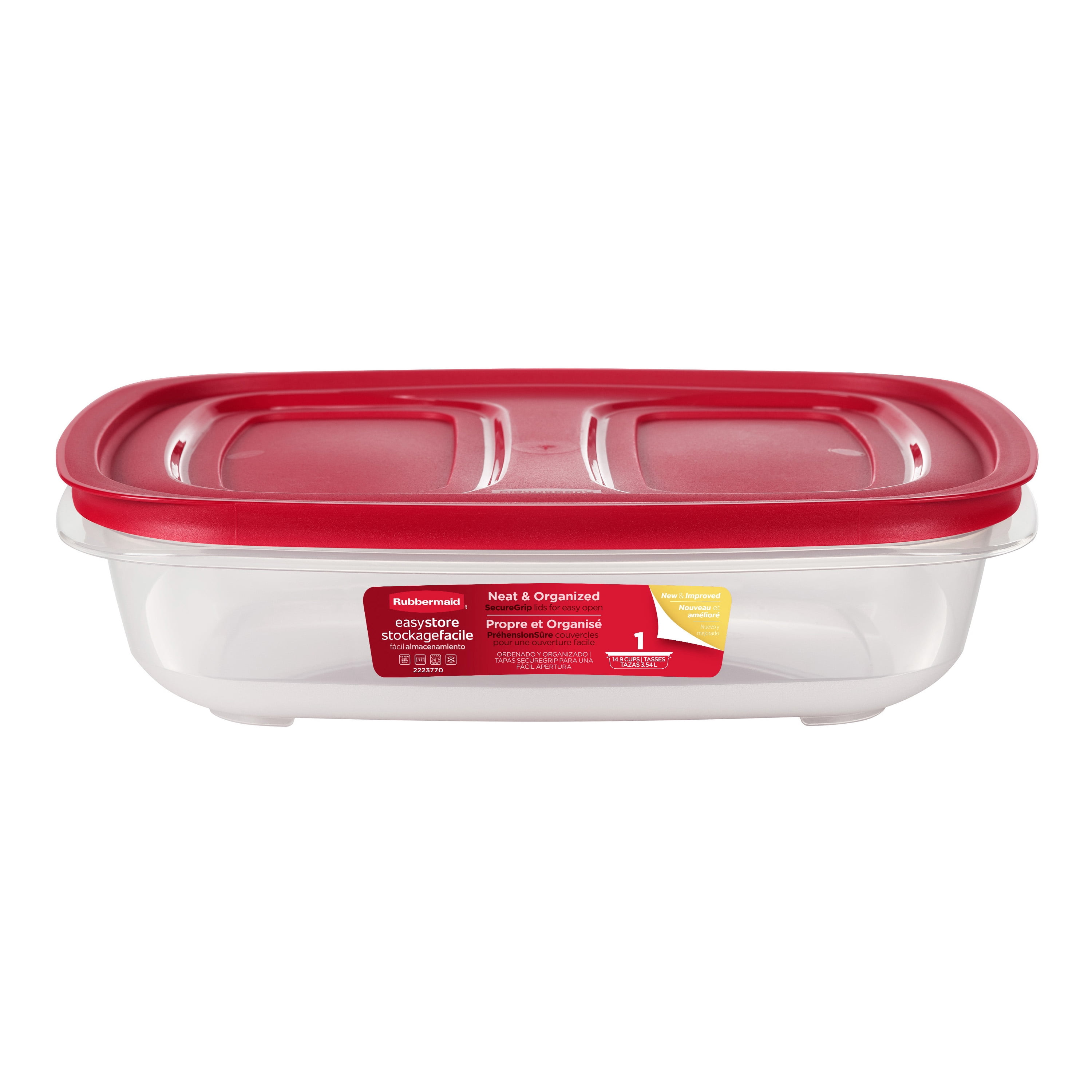 Rubbermaid 14.99-Cup EasyStore Rectangle Food Storage Container with lid