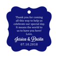 thumbnail image 1 of Darling Souvenir Custom Wedding Thank You Message Gift Tags Personalized Party Favor Hang Paper Tags-Blue-50 Tags, 1 of 1