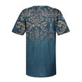thumbnail image 5 of CEHVOM Femmes Mode Décontractée Imprimé Col Rond Ample Manches Courtes T-shirt Haut Blouse Chandail Liquidation, 5 of 5