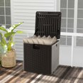 thumbnail image 4 of Costway Coffre de Terrasse de 28 Gallons pour l'Extérieur, Contenant de Rangement Imperméable pour Outils et Jouets, Brun, 4 of 10