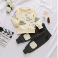 thumbnail image 2 of Fortune Boy Clothes Long Sleeve Dinosaur Pullover Pants Sweatsuit Fall Outfits, 2 of 6