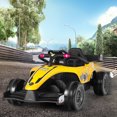 thumbnail image 2 of Costway 12V Kids Ride on Car Electric Racing Truck Remote Control w/ MP3 & Lights Yellow, 2 of 10