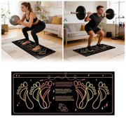 Outdor Squat Mat With Position 35x80cm Squat Mats Diatomaceous Earth Rubber Squat Mat For Home Yoga & Abs | Perfect For Squats Lunges & Core