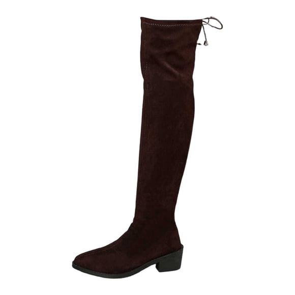 Zhanying Thigh High Block Heel Boot Women Pointed Toe Stretch Over the Knee Boots Fall Boots for Women 2025