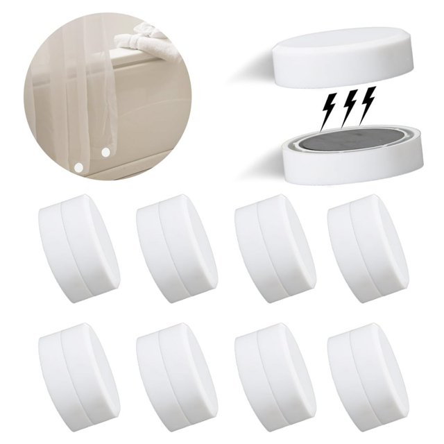 QUTETN 18 Pcs Shower Magnets for Curtain Liner Magnetic Shower Curtain Weights Shower Curtain Magnets Weights Shower Curtain Weights Bottom Weights for Outdoor Curtains Flag Tableclot