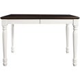 thumbnail image 5 of Crosley Furniture Shelby Ensemble de Table à Manger avec Rallonge et Rallonge, 3 Pcs (2 Bancs), Blanc Vieilli, 5 of 5