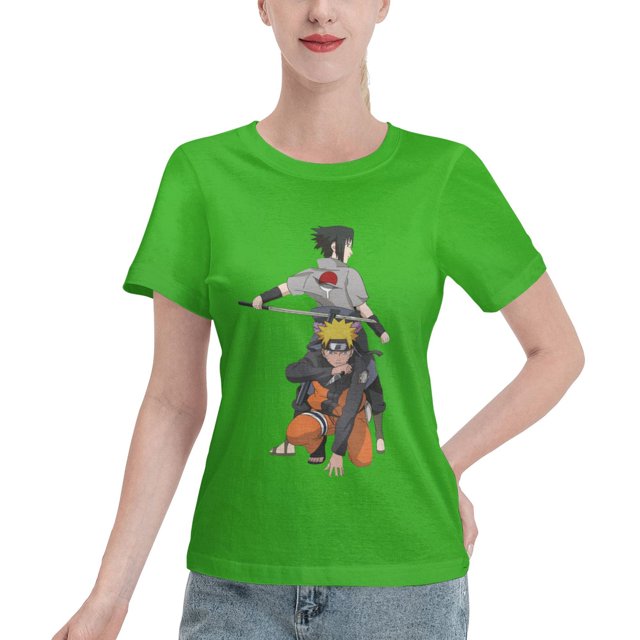 T-Shirt Basique à Manches Courtes pour Femmes Naruto Naruto Sasuke