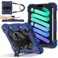thumbnail image 1 of Case for iPad Mini 7 A17 Pro 2024 / iPad Mini 6 2021 8.3 Inch with Rotating Stand Pencil Holder Hand/Shoulder Strap, Heavy Duty Shockproof Protective Cover for iPad Mini 7th/6th Generation 8.3", 1 of 7